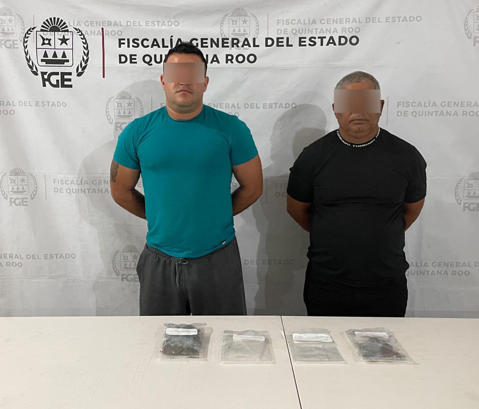 Detiene Grupo de Coordinación a dos personas por delitos contra la salud; decomisan drogas en tres cateos realizados en Benito Juárez y Othón P. Blanco