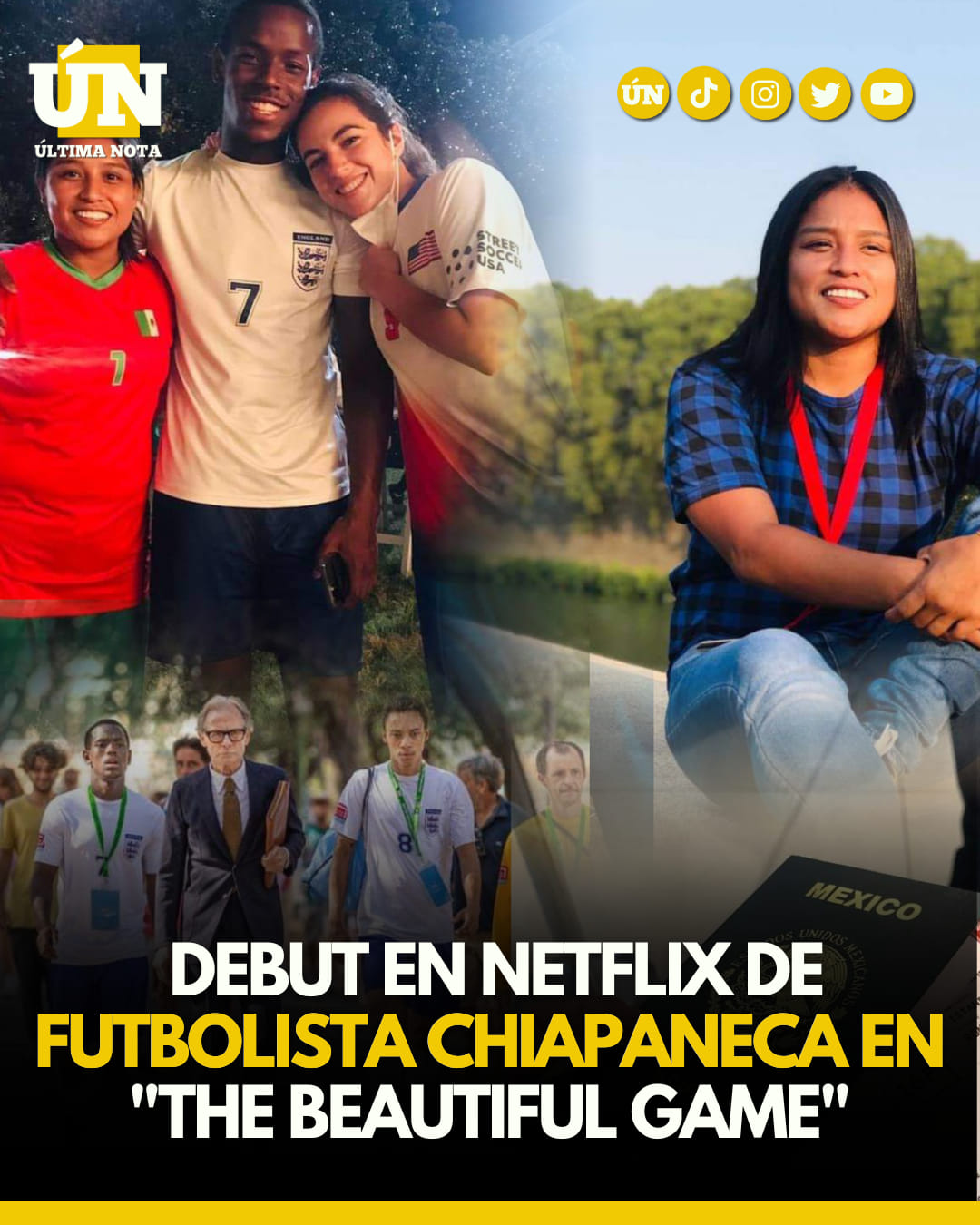 Debut en Netflix de futbolista Chiapaneca en “The Beautiful Game”