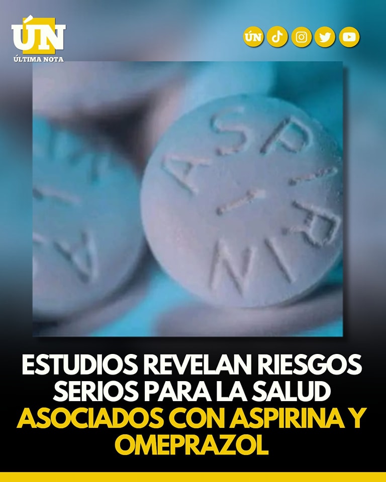 Estudios revelan riesgos serios para la salud asociados con Aspirina y Omeprazol