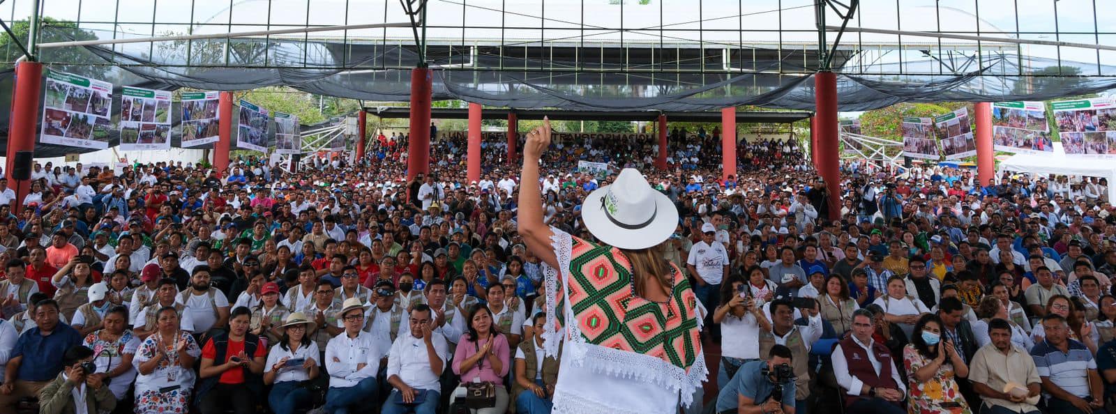 Apertura Mara Lezama el Foro Sembrando Vida para transformación de comunidades y ejidos en el sur