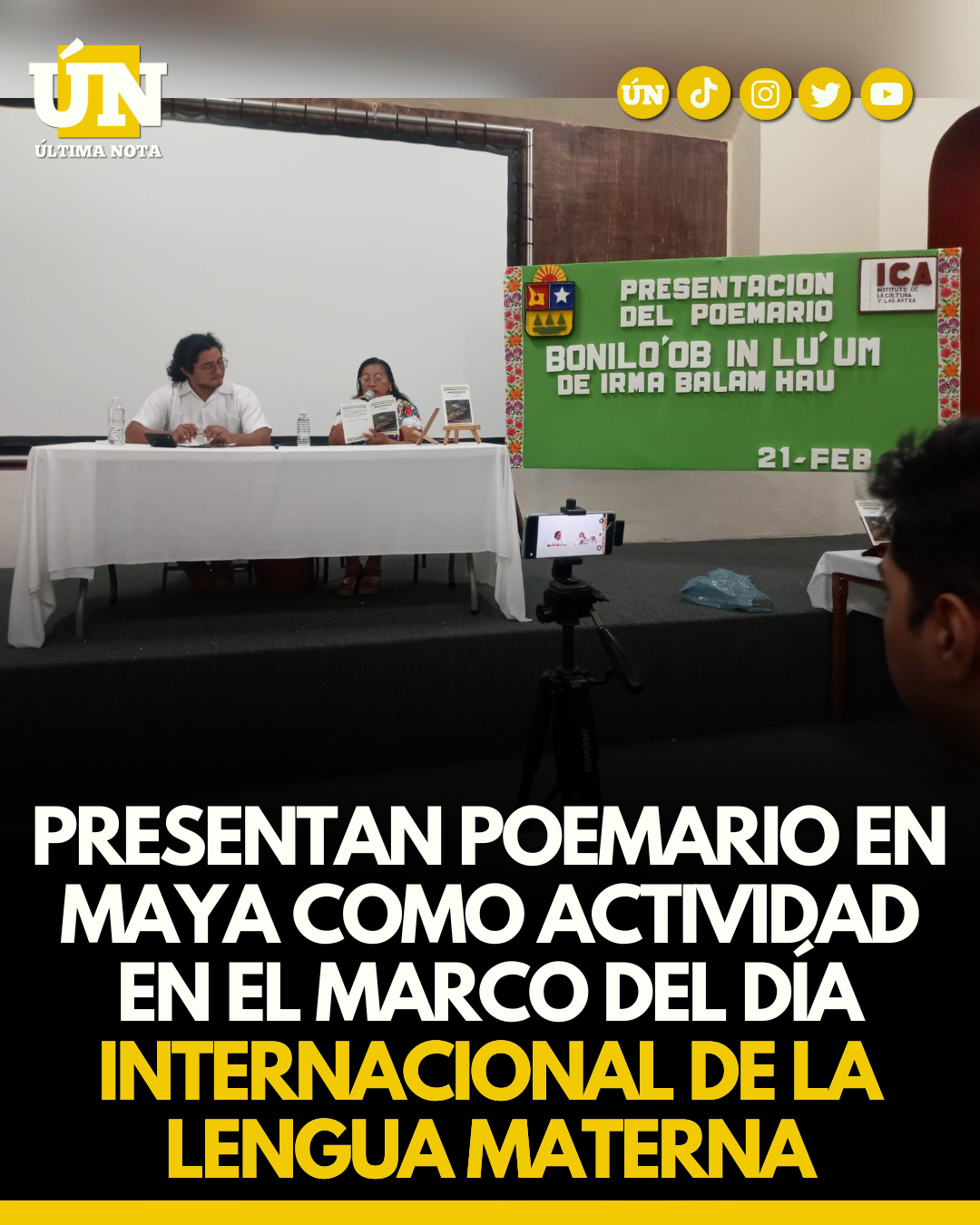 Presentan poemario en Maya como actividad en el marco del Día Internacional de la Lengua Materna