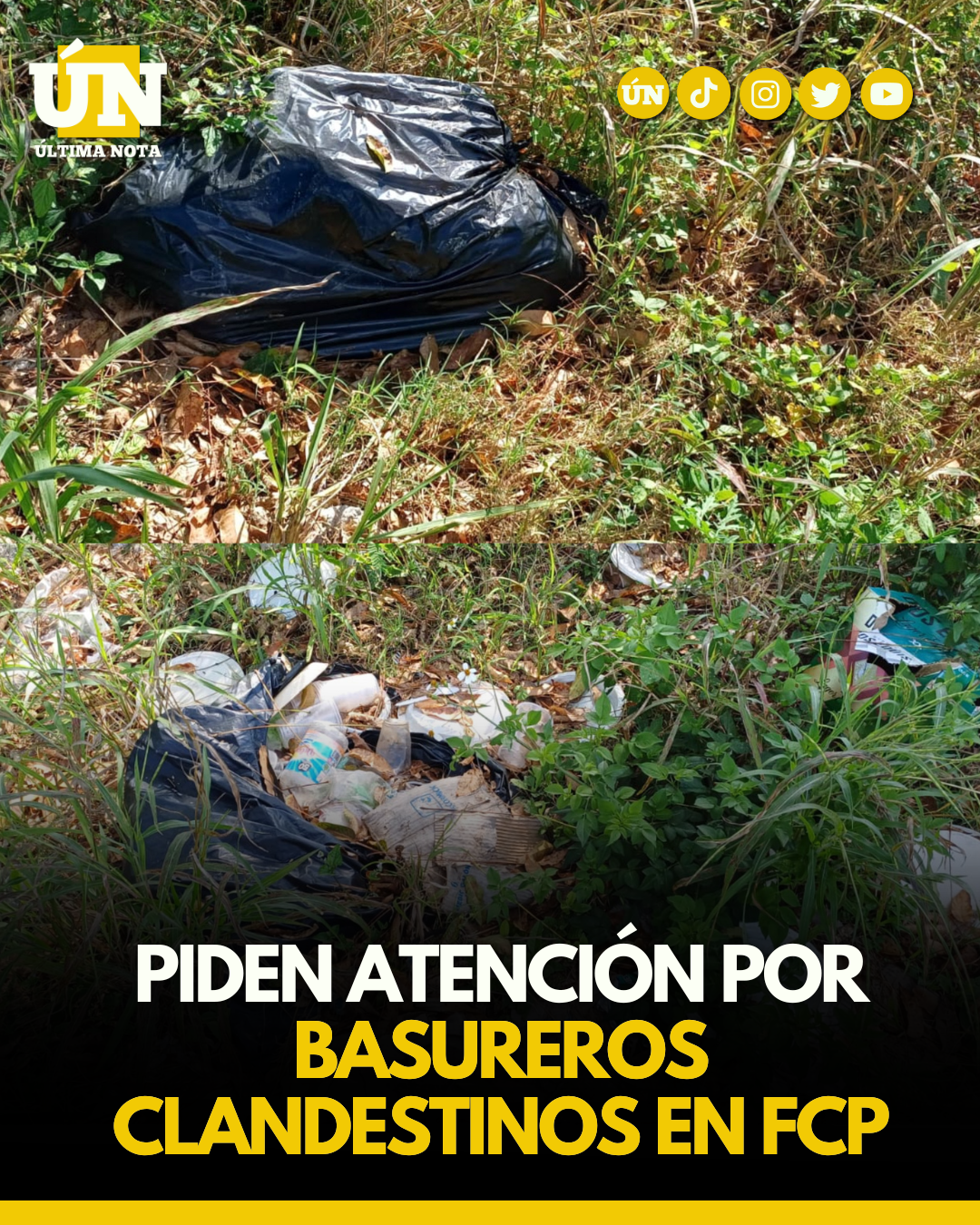 Piden atención por basureros clandestinos en FCP