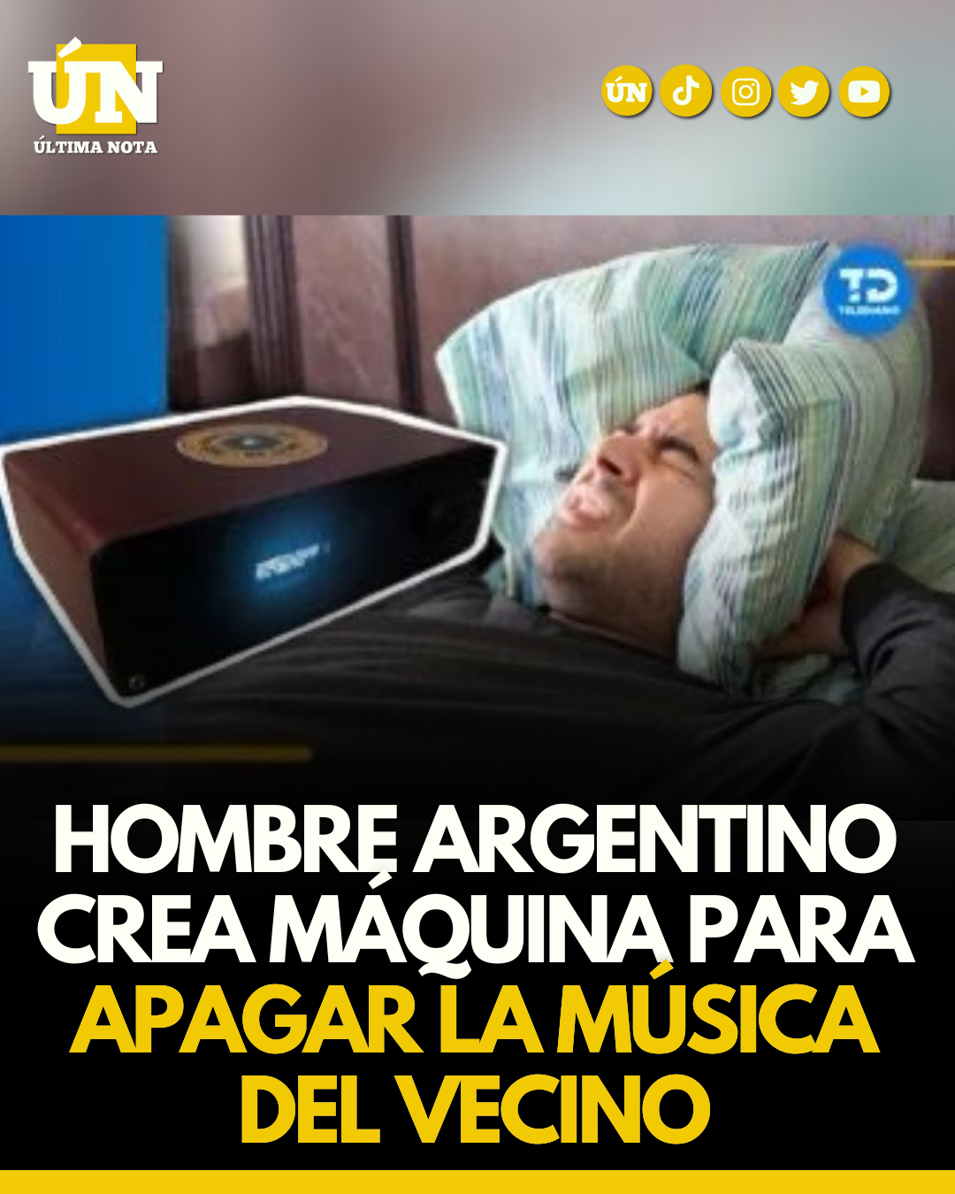 Hombre argentino crea máquina para apagar la música del vecino