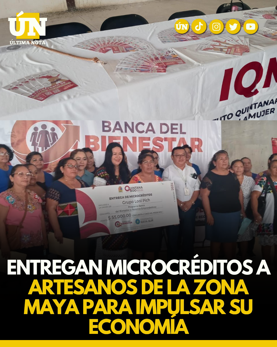 Entregan microcréditos a artesanos de la zona maya para impulsar su economía