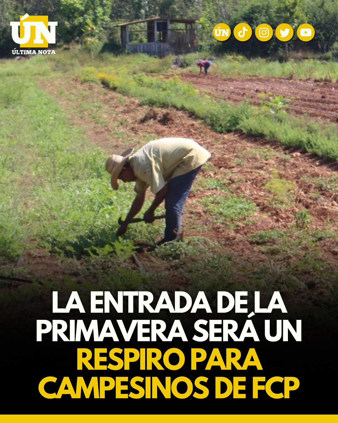 La entrada de la primavera será un respiro para campesinos de FCP