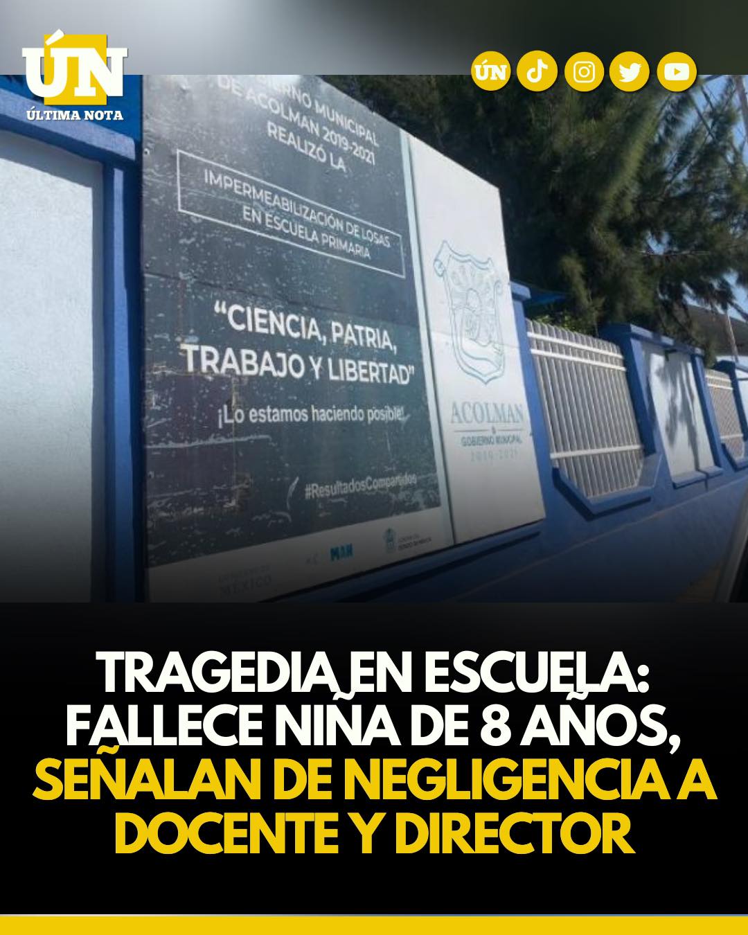 Tragedia en Escuela: Fallece Niña de 8 Años, señalan negligencia a docente y director