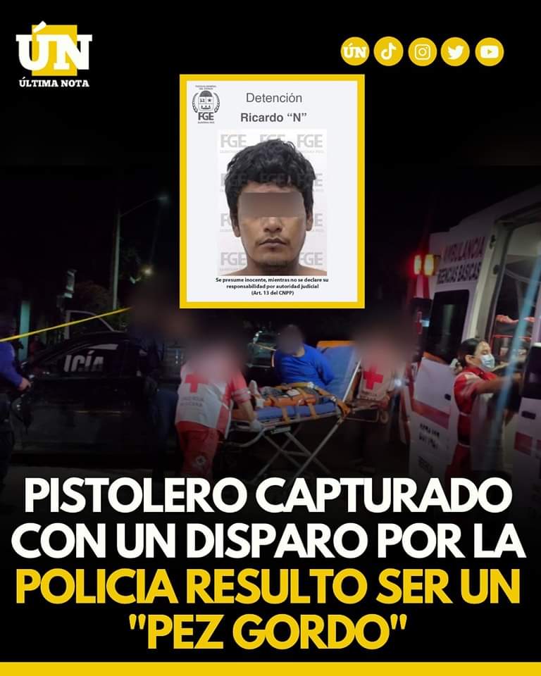 En un comunicado el FGE ha informado que el pistolero capturado ayer en Carrillo es un jefe de sicarios