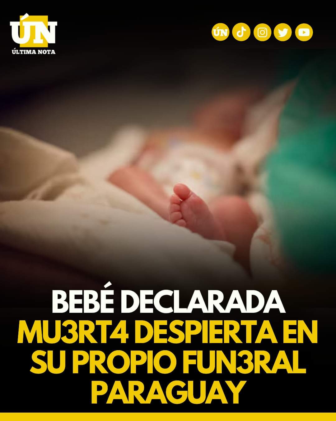 Bebé declarada mu3rt4 despierta en su propio funeral Paraguay