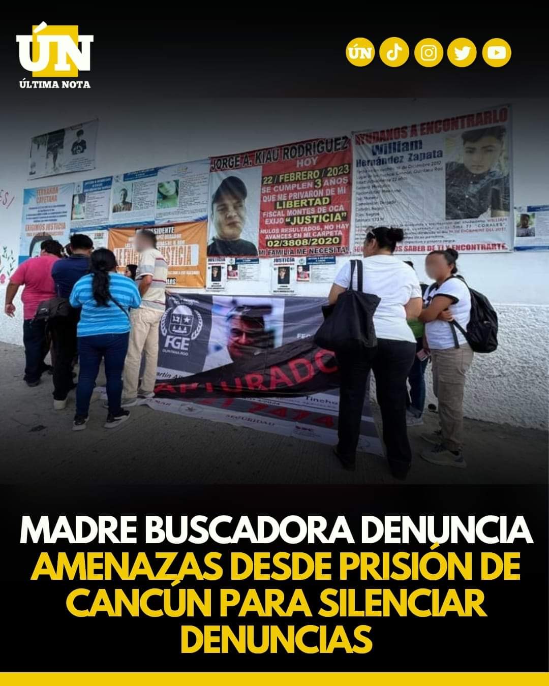 Madre buscadora denuncia amenazas desde prisión de Cancún para silenciar denuncias