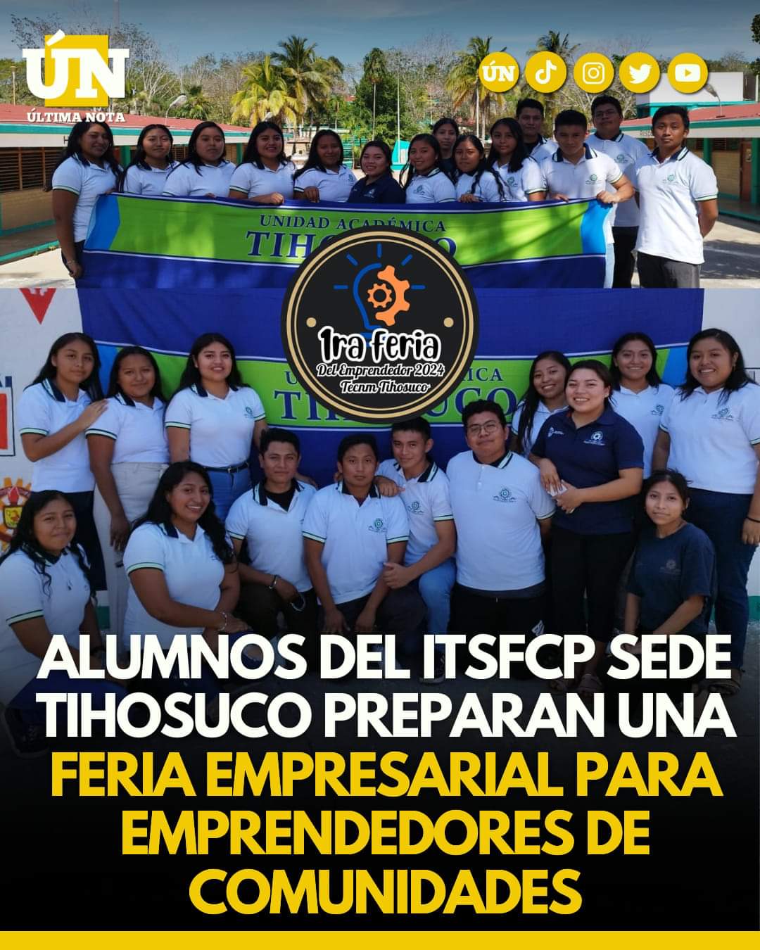 Alumnos del ITSFCP sede Tihosuco preparan una feria empresarial para emprendedores de comunidades