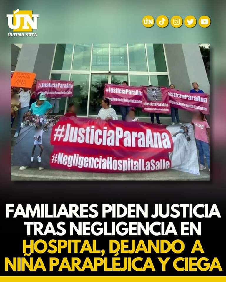 Familiares piden justicia tras negligencia en hospital, dejando  a niña parapléjica y ciega