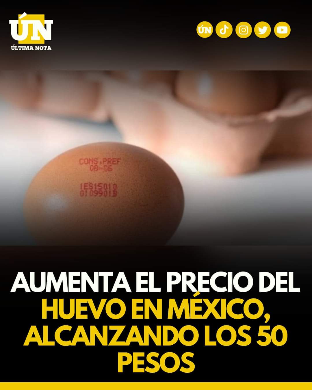 Aumenta el precio del huevo en México, alcanzando los 50 pesos