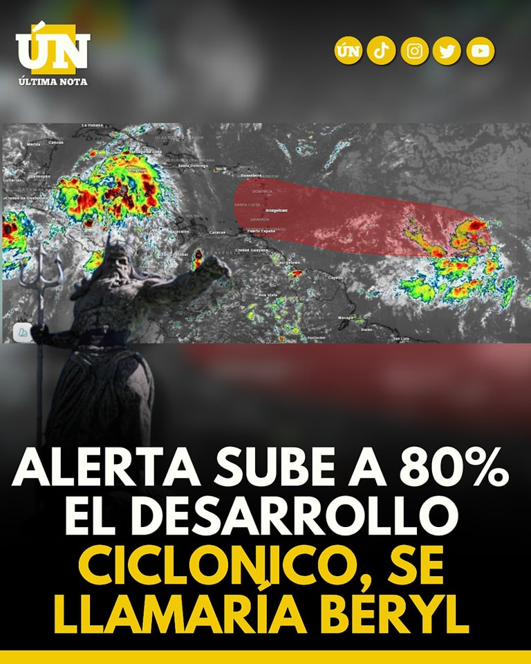 Se incrementa a 80% la probabilidad de formación ciclónica en el Atlántico.