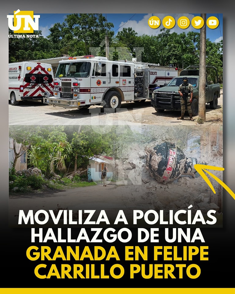 Sedena analiza presunto explosivo detectado oportunamente por la policía de Felipe Carrillo Puerto