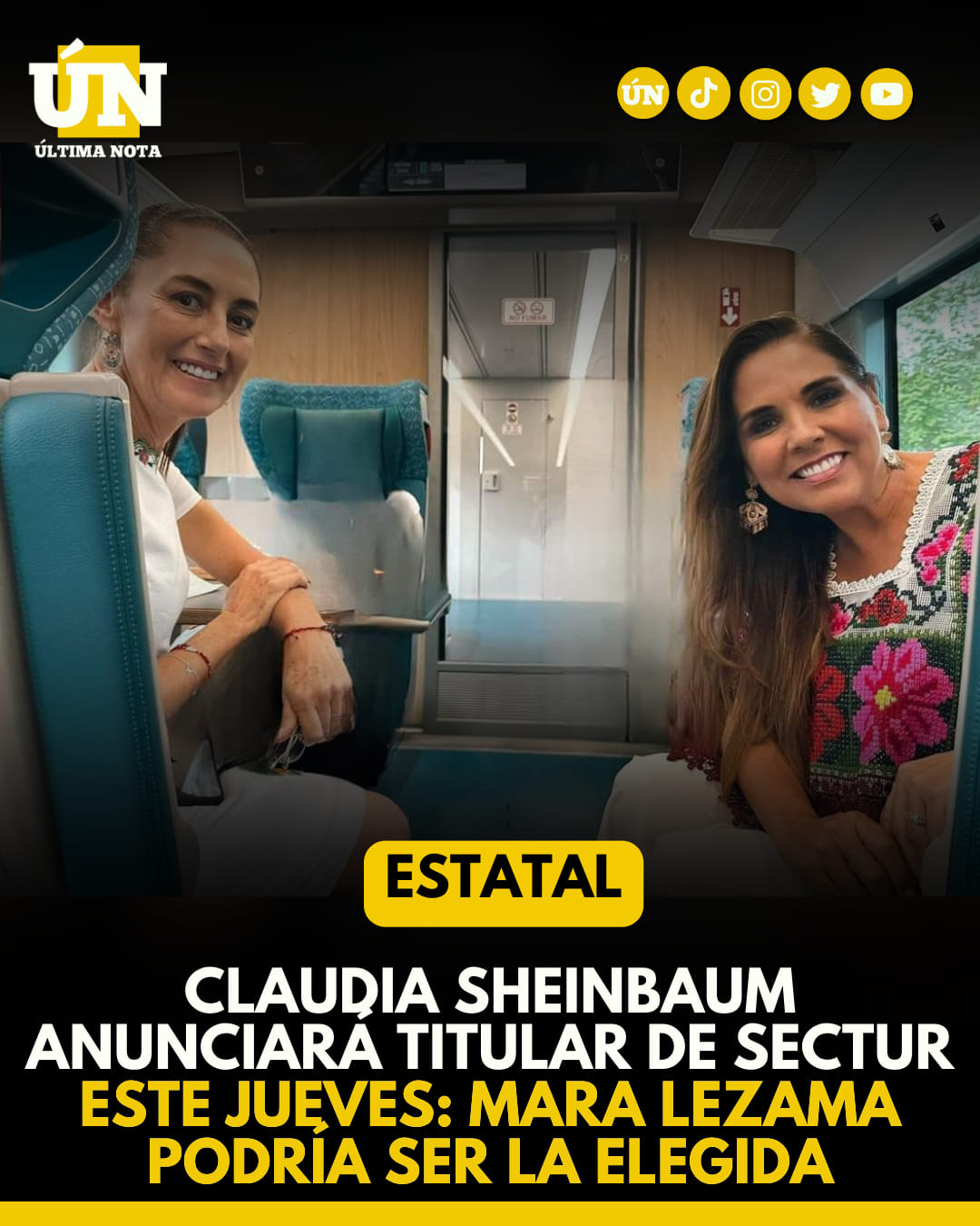 Claudia Sheinbaum anunciará titular de Sectur este jueves: Mara Lezama podría ser la elegida