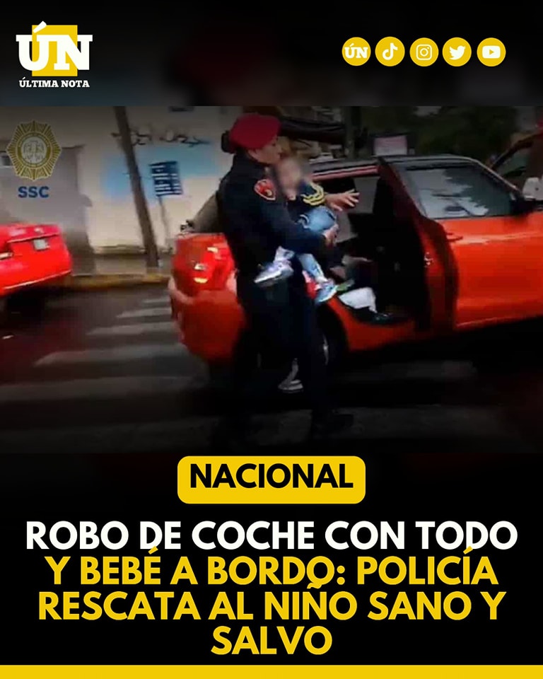 Robo de coche con todo y bebé a bordo.