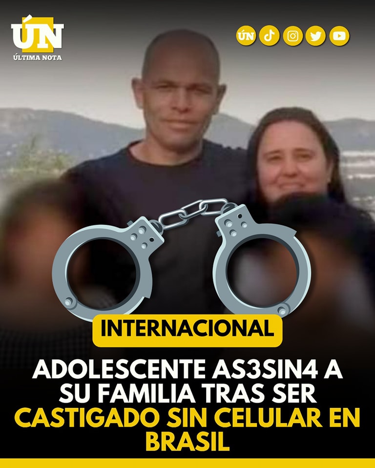 Adolescente as3sin4 a su familia tras ser castigado sin celular en Brasil