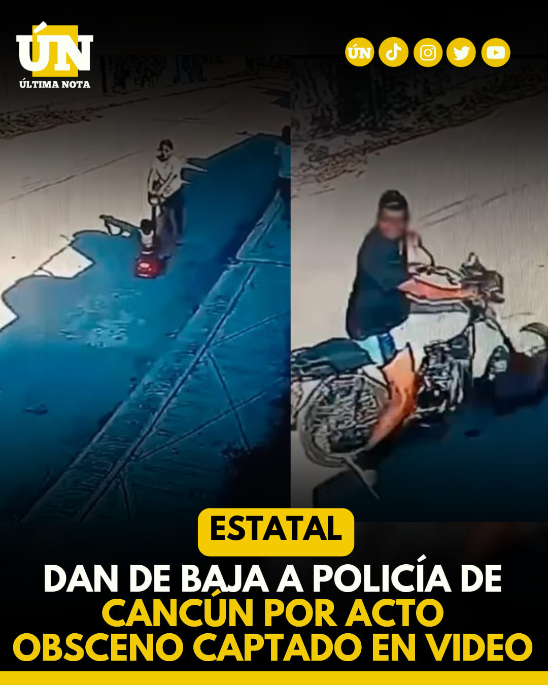 Dan de baja a policía de Cancún por acto obscen0 captado en video