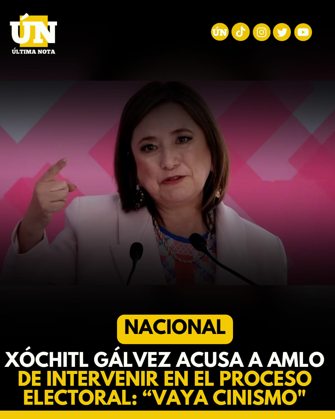 Xóchitl Gálvez acusa a AMLO de intervenir en el proceso electoral: “Vaya cinismo”