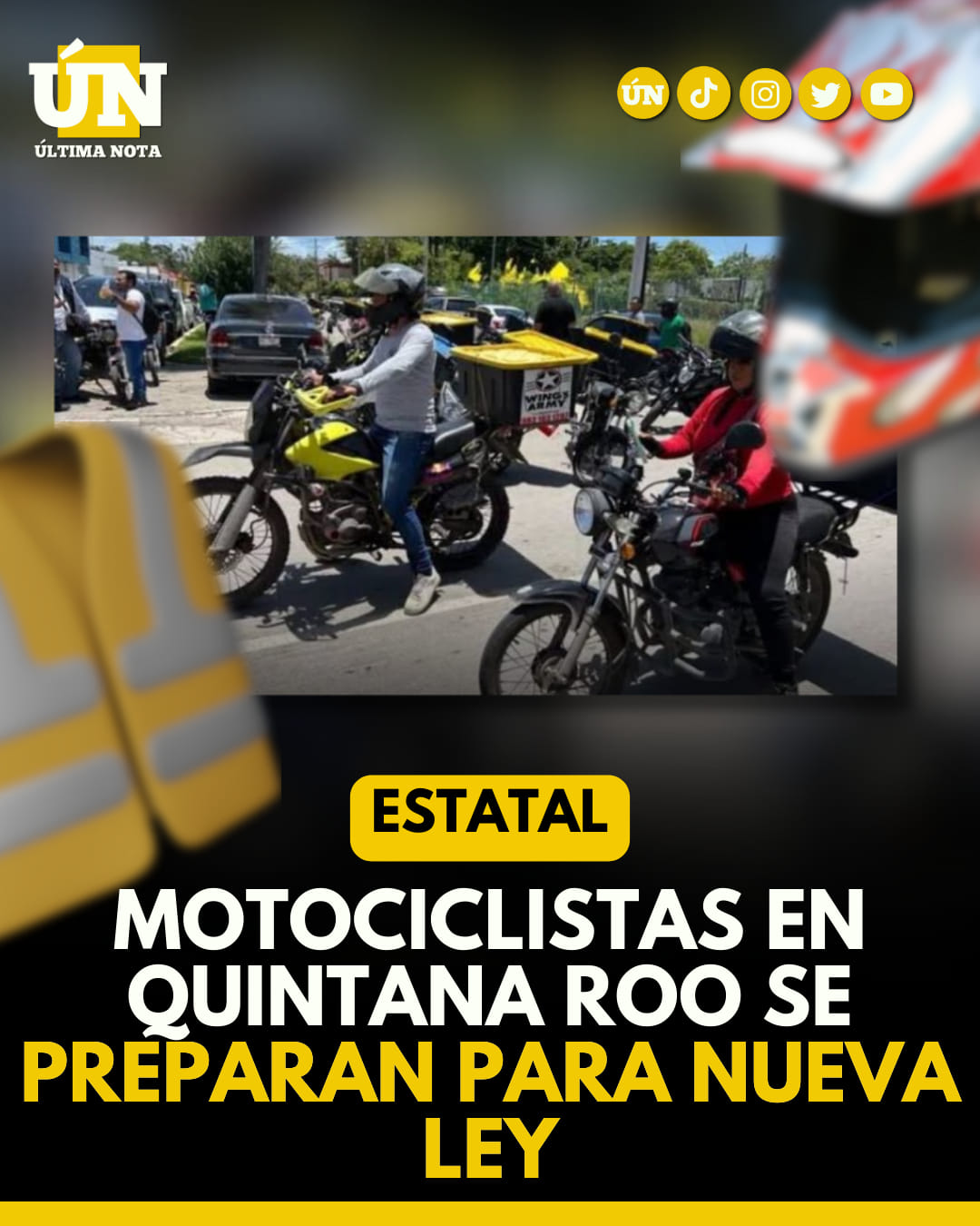 Motociclistas en Quintana Roo se preparan para nueva ley