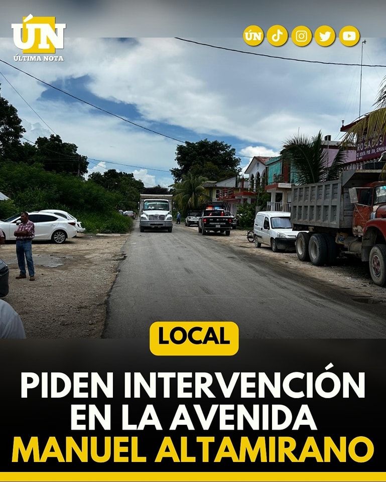 Piden intervención en la avenida Manuel Altamirano