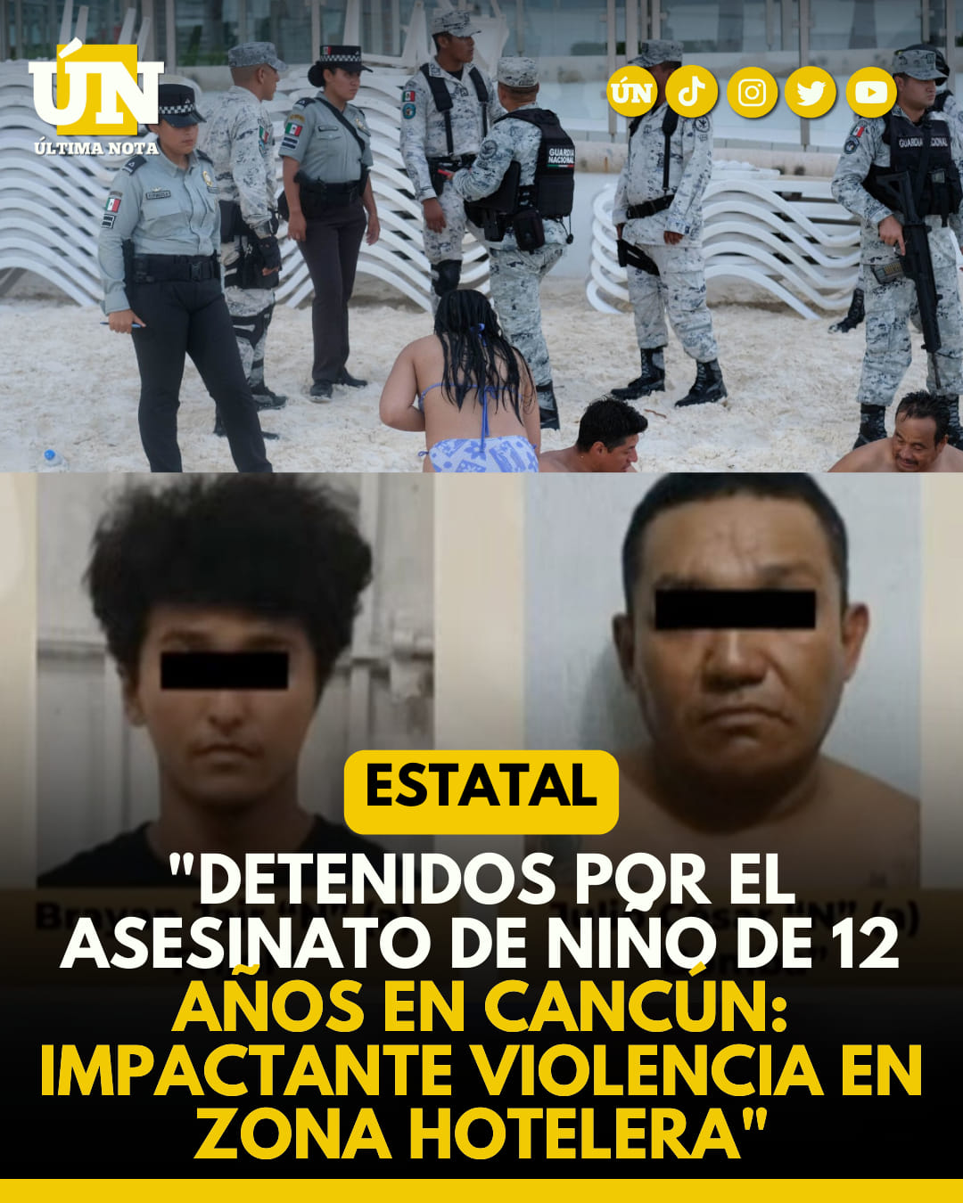 Detenidos por el As3sin4to de Niño de 12 Años en #Cancún