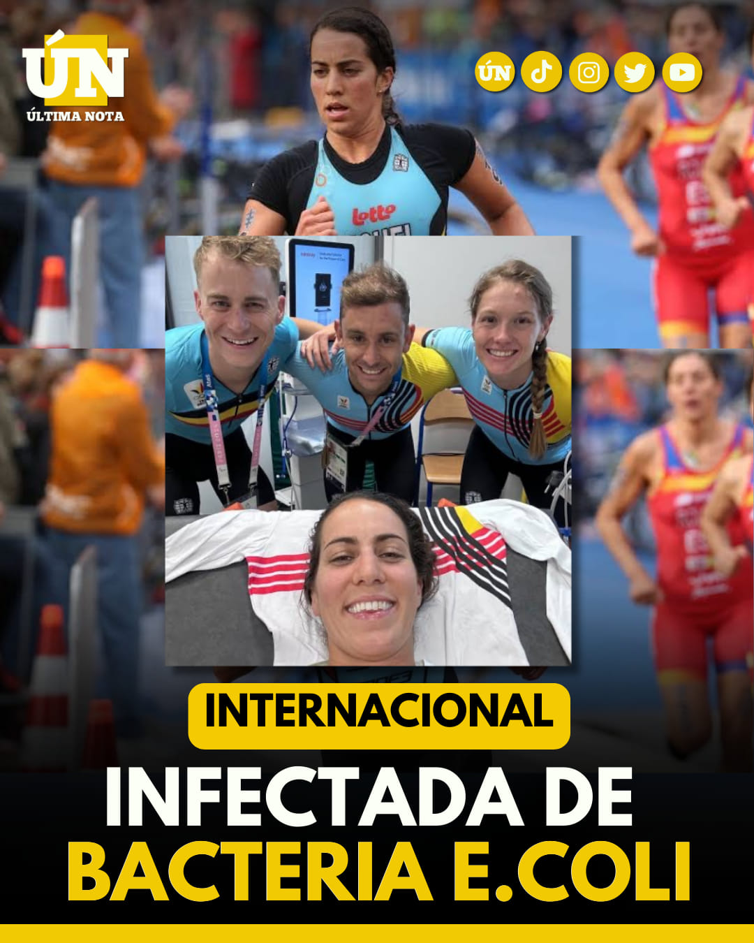 Triatleta infectada de bacteria E.coli.