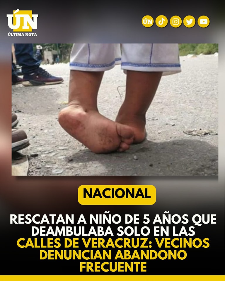 Rescatan a niño de 5 años que deambulaba solo en las calles de Veracruz: vecinos denuncian abandono frecuente