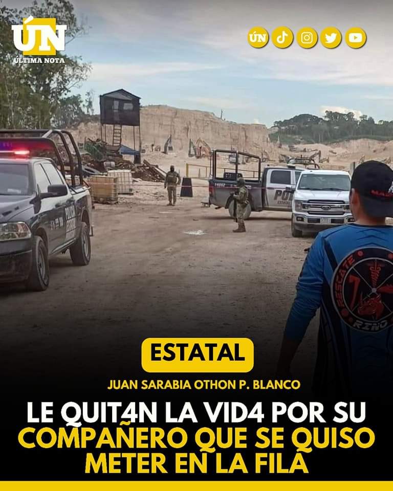 Joven 4s3sin4do en el banco de tierra de Juan Sarabia, Quintana Roo