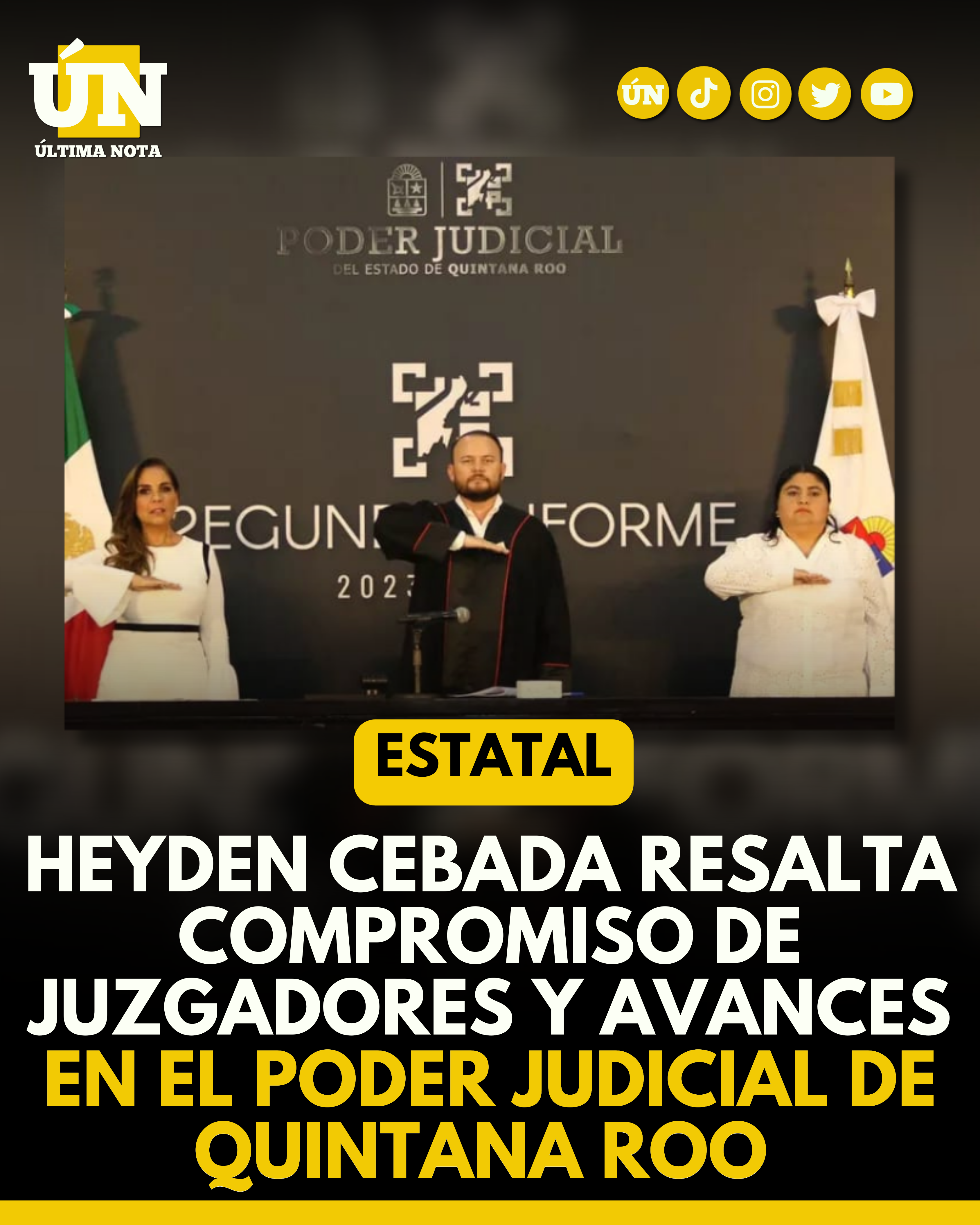 Heyden Cebada resalta compromiso de juzgadores y avances en el poder judicial de Quintana Roo