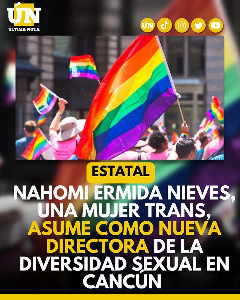 Nahomi Ermida Nieves, una mujer trans, asume como nueva directora de la Diversidad Sexu4l en Cancún