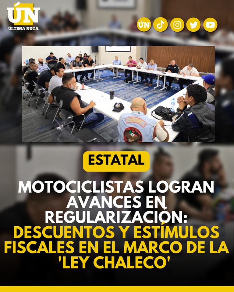 Motociclistas Logran Avances en Regularización: Descuentos y Estímulos Fiscales en el Marco de la Ley Chaleco 