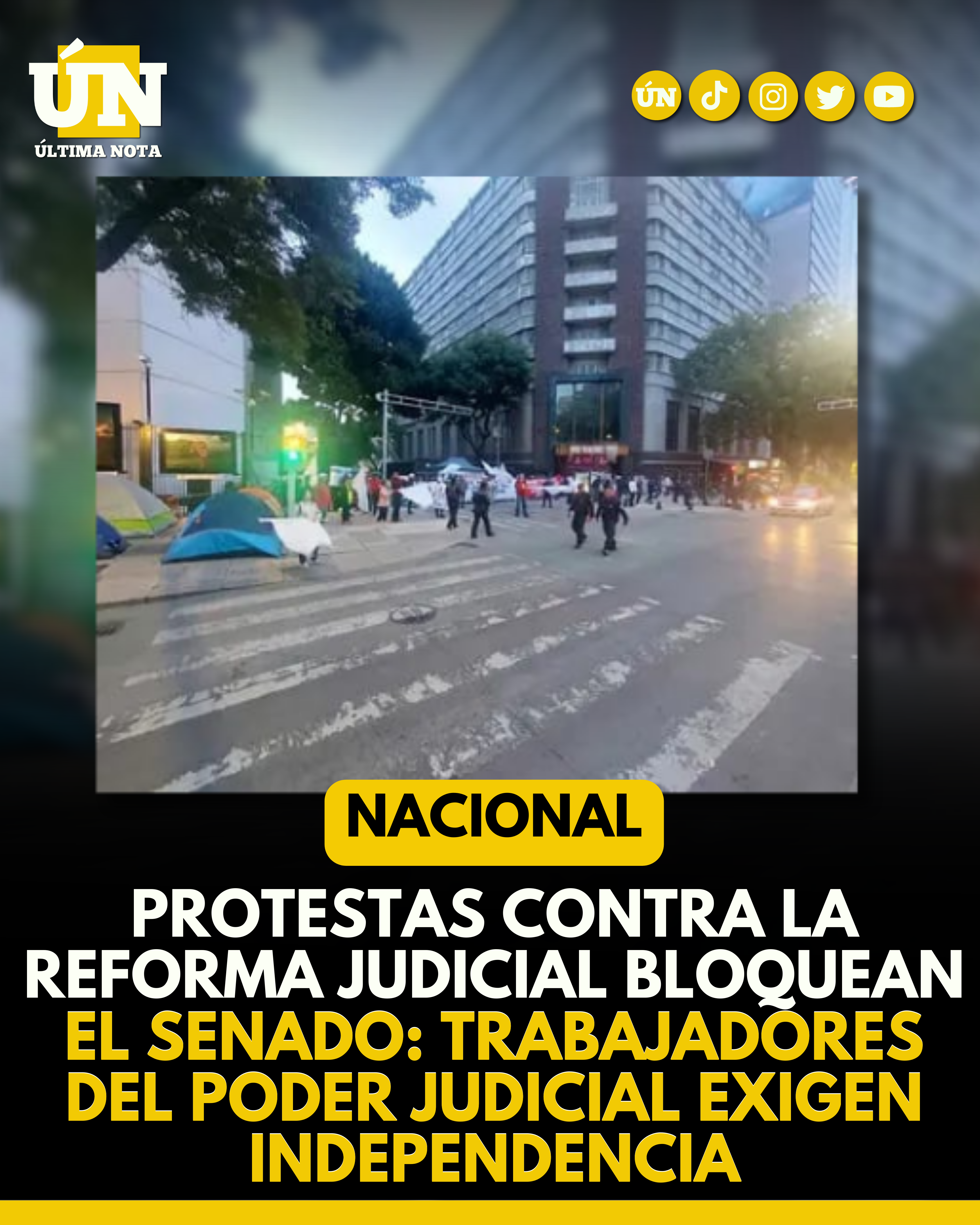 Protestas contra la reforma judicial bloquean el senado: Trabajadores del poder judicial exigen independencia #Nacional
