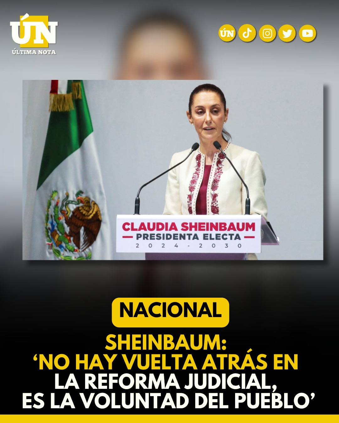 Sheinbaum: ‘No hay vuelta atrás en la reforma judicial, es la voluntad del pueblo