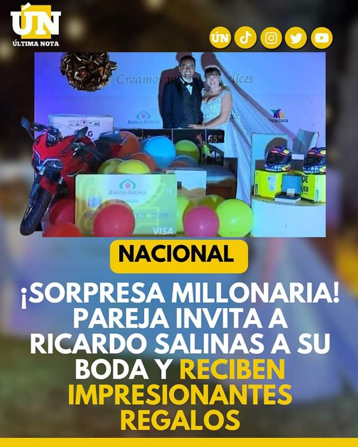 ¡Sorpresa millonaria! Pareja invita a Ricardo Salinas a su boda y reciben impresionantes regalos