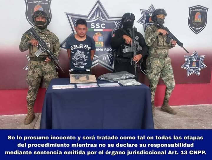 Marina y Grupo Jaguar detienen a hombre arm4do y con drog4s en FCP