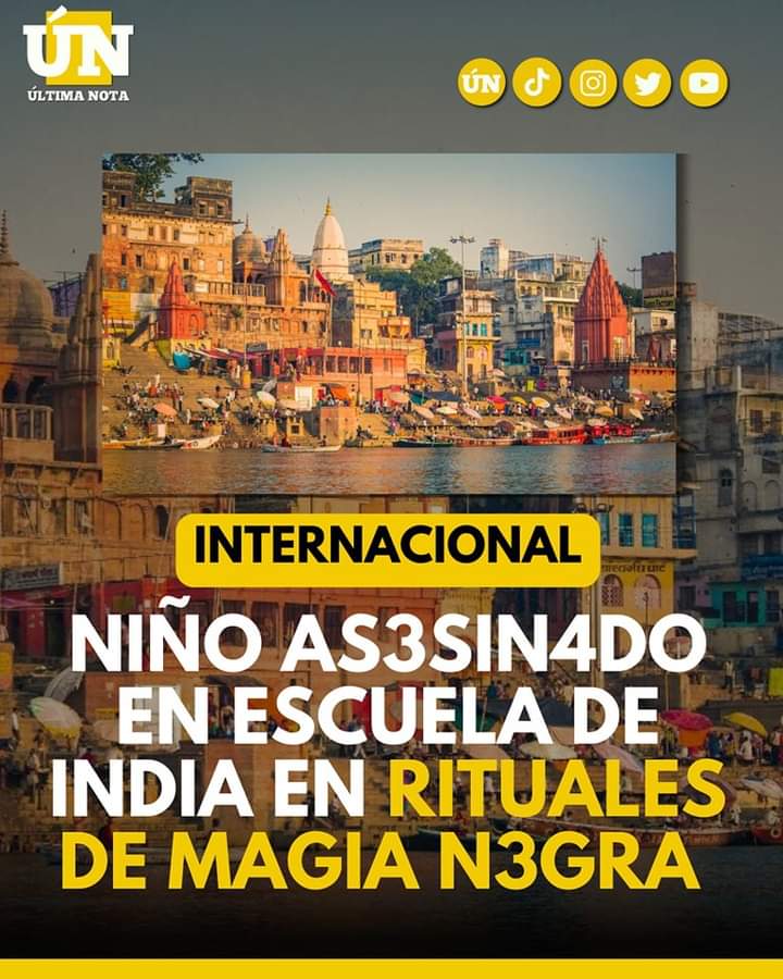 Niño as3sin4do en escuelaa de India en rituales de magia n3gra