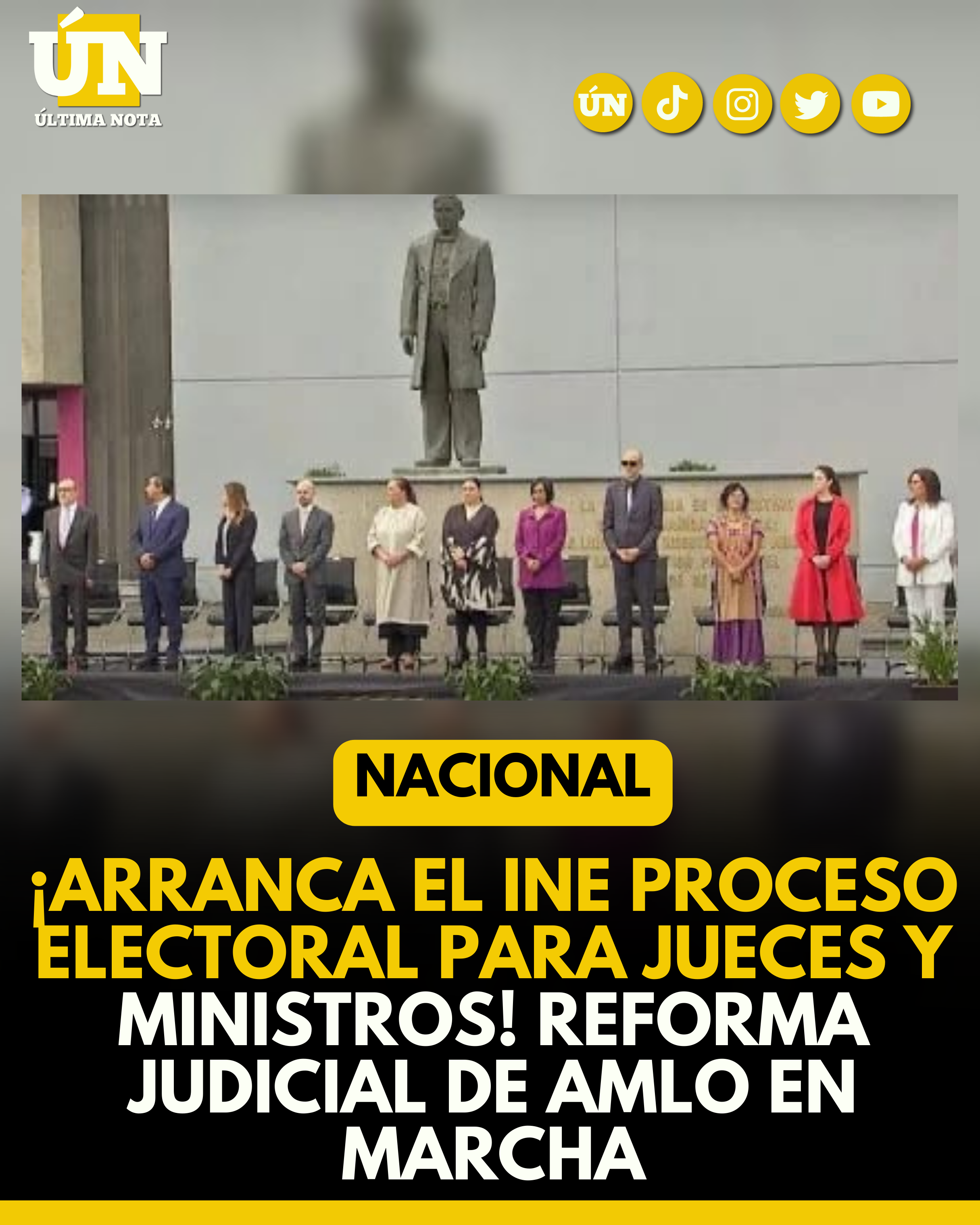 Arranca el INE proceso electoral para jueces y ninistros! Reforma Judicial de #AMLO en marcha