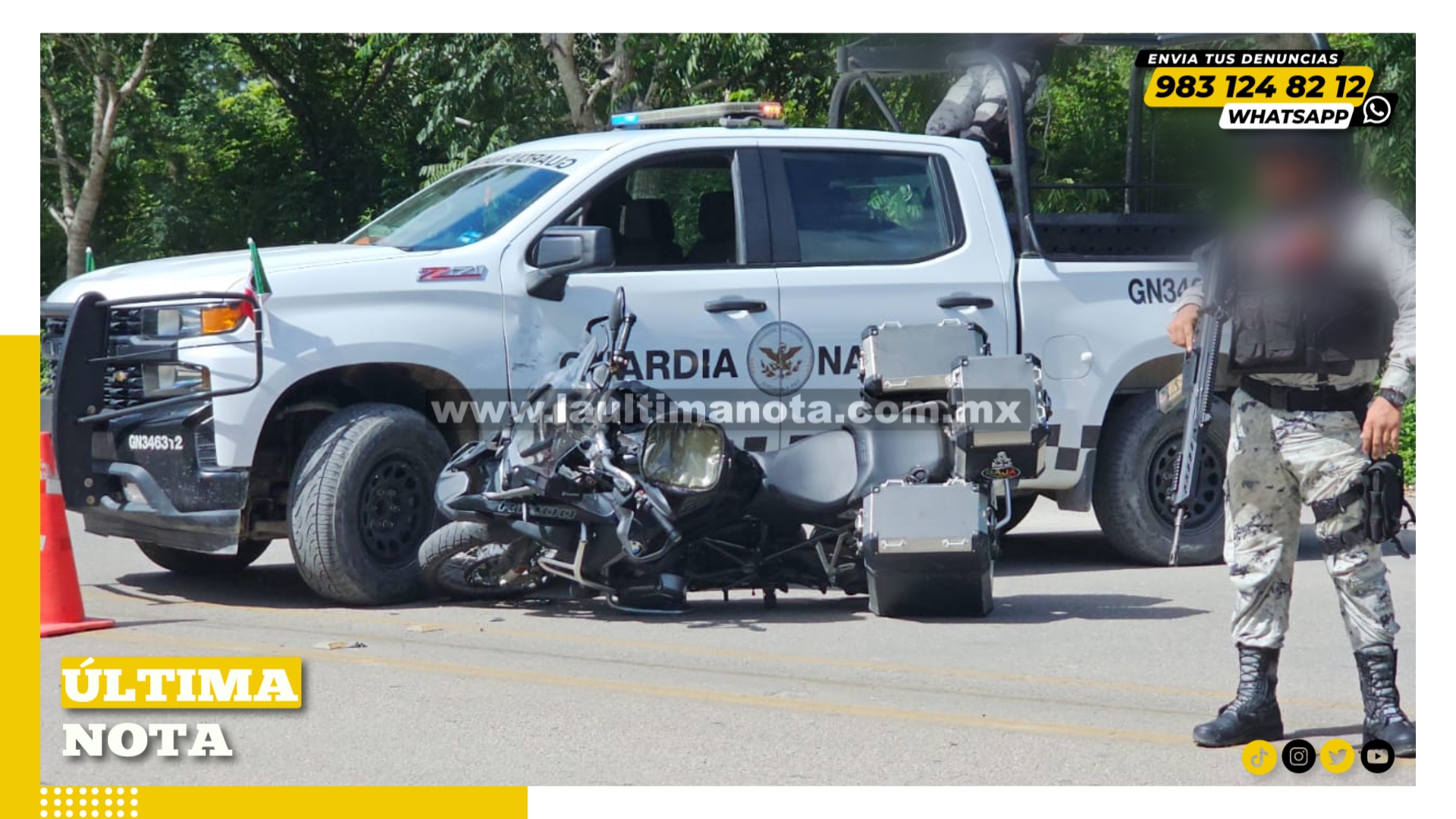 Patrulla de la Guardia Nacional provoca accidente en #FCP