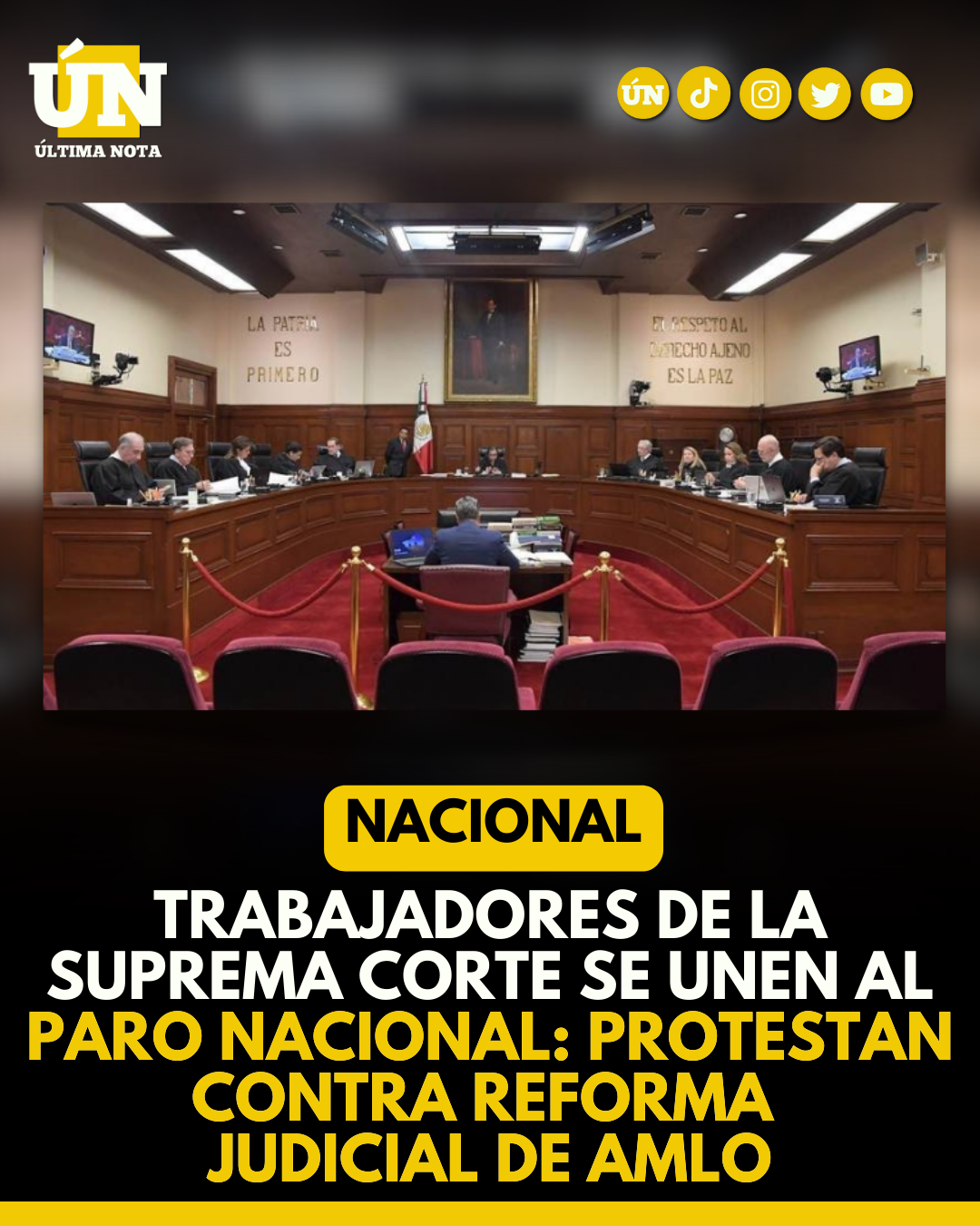 Trabajadores de la suprema corte se unen al paro #Nacional: Protestan contra reforma judicial de #AMLO