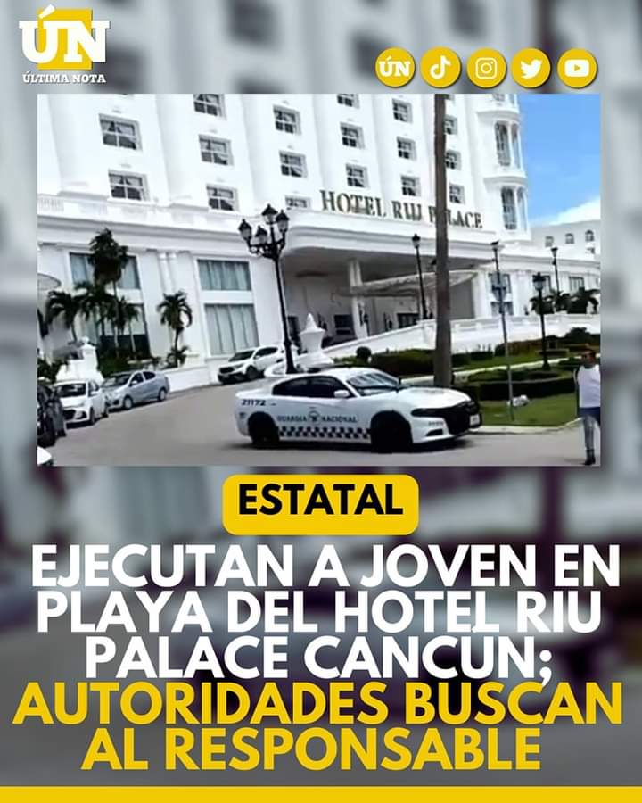 Ej3cut4n a joven en playa del hotel Riu Palace Cancún; autoridades buscan al responsable