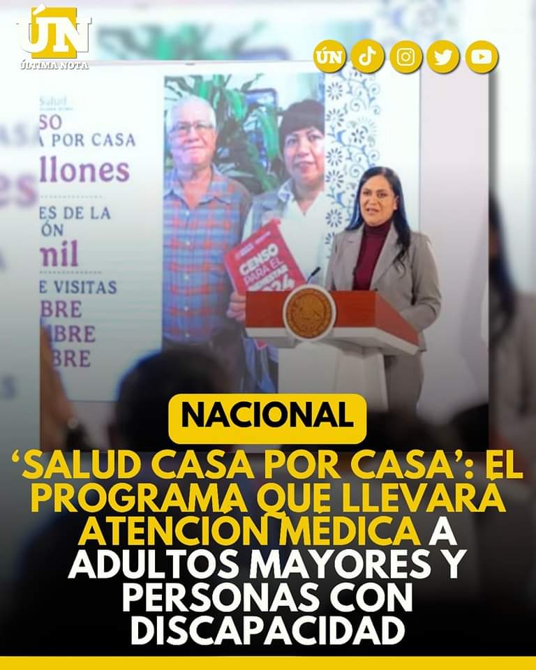 Salud casa por casa’: el programa que llevará atención médica a adultos mayores y personas con discapacidad