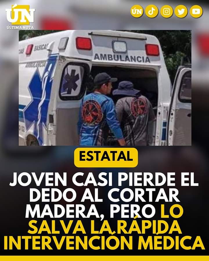 Joven casi pi3rde el dedo al cortar madera, pero lo salva la rápida intervención médica