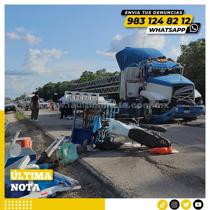 Milagro en la carretera: Accidente múltiple deja dos heridos en Felipe Carrillo Puerto