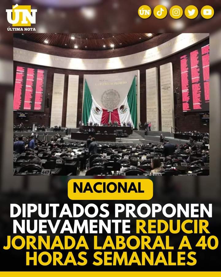 Diputados Proponen la Reducción de la Jornada Laboral a 40 Horas Semanales.