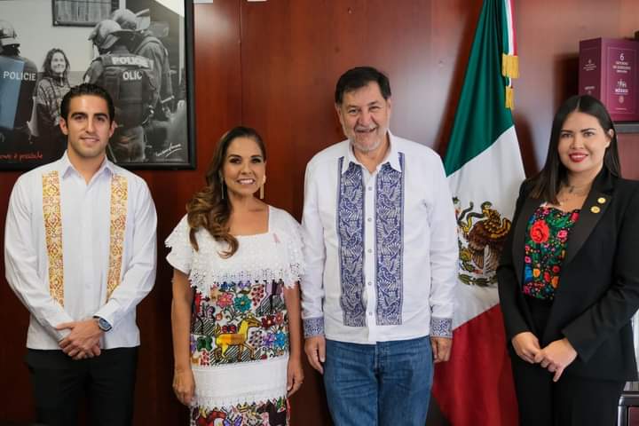 Mara Lezama se reunió con el presidente de la Mesa Directiva del Senado de la República Gerardo Fernández Noroña, a quien le hizo llegar el saludo de las y los quintanarroenses