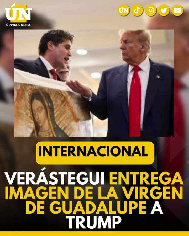 Verástegui Entrega Imagen de la Virgen de Guadalupe a Trump y Acusa a Kamala Harris de Tráf1co de Niñ0s