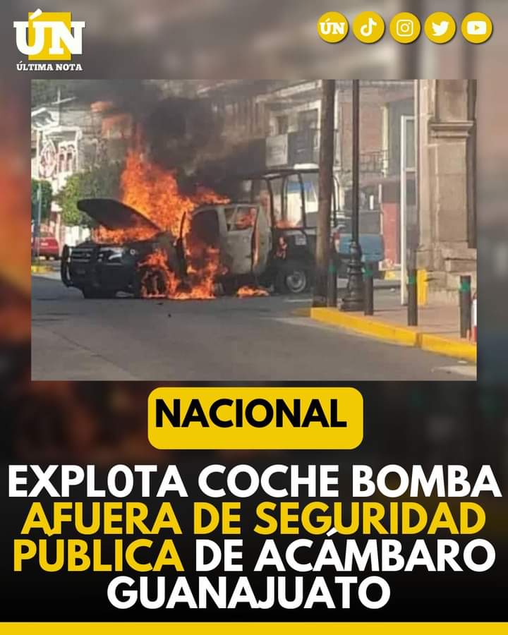 Expl0ta coche b0mba frente a Secretaría de Seguridad Pública