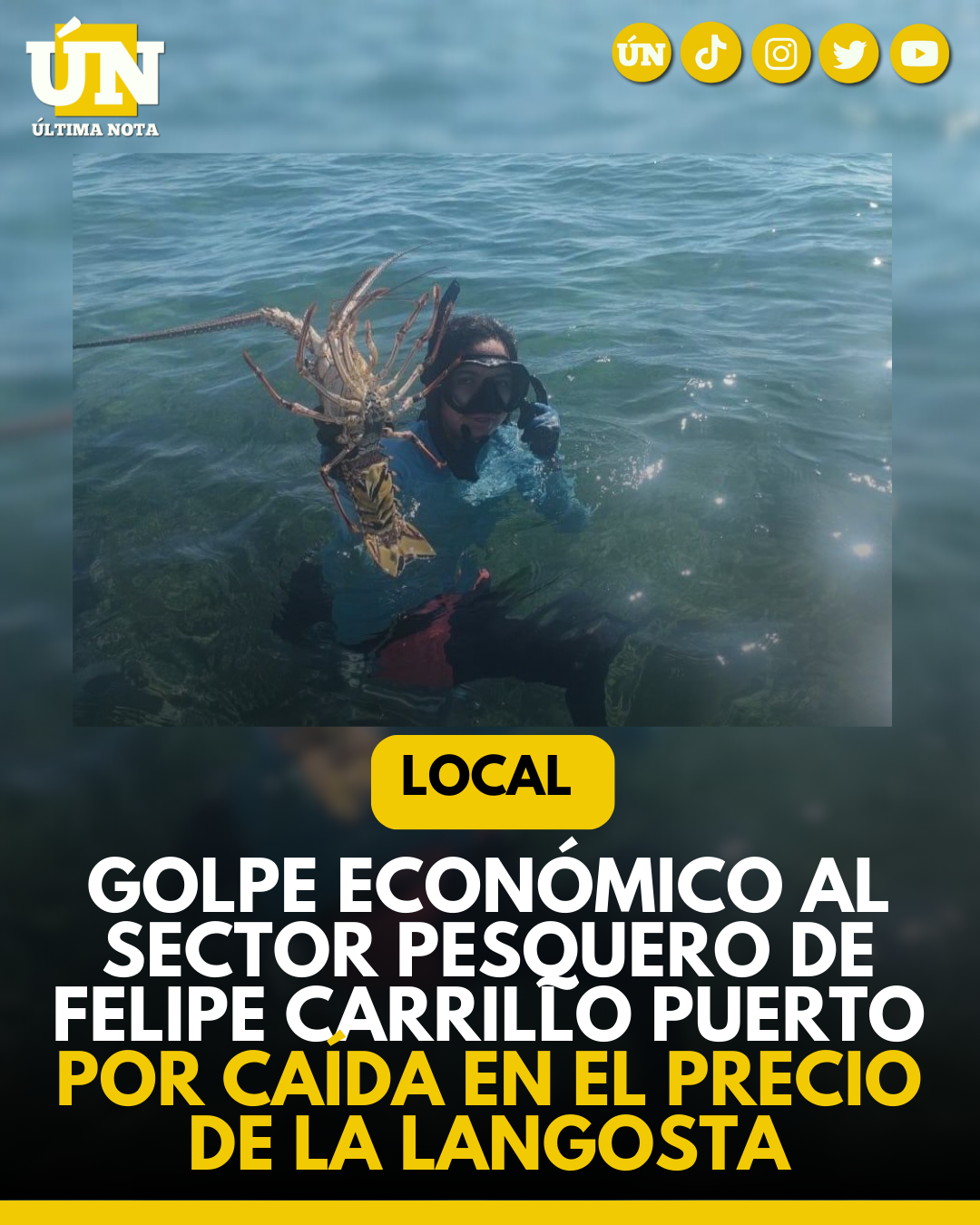 Golpe Económico al Sector Pesquero de Felipe Carrillo Puerto por Caída en el Precio de la Langosta