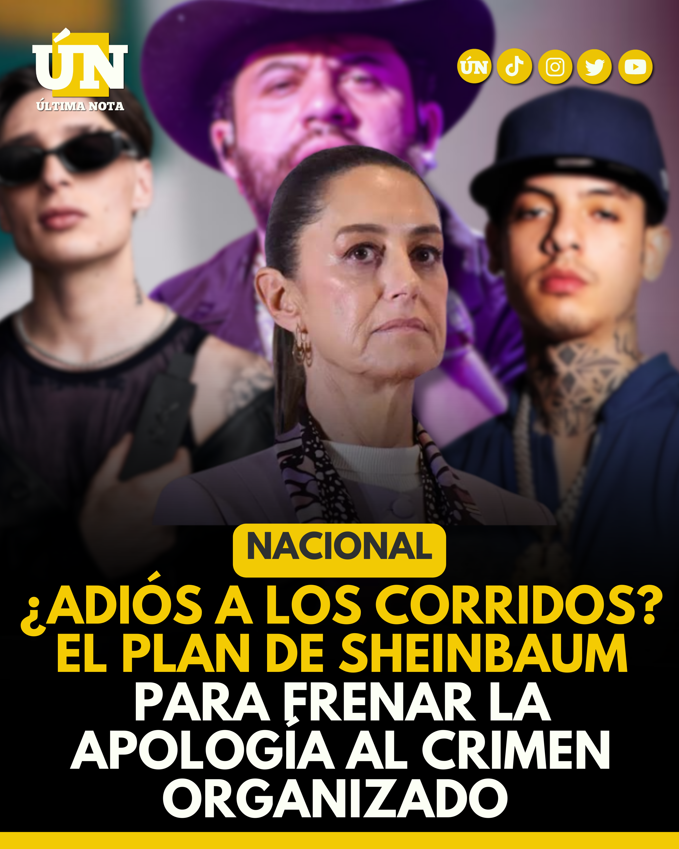 ¿Adiós a los corridos? El plan de Sheinbaum para frenar la apología al crimen organizado #Nacional
